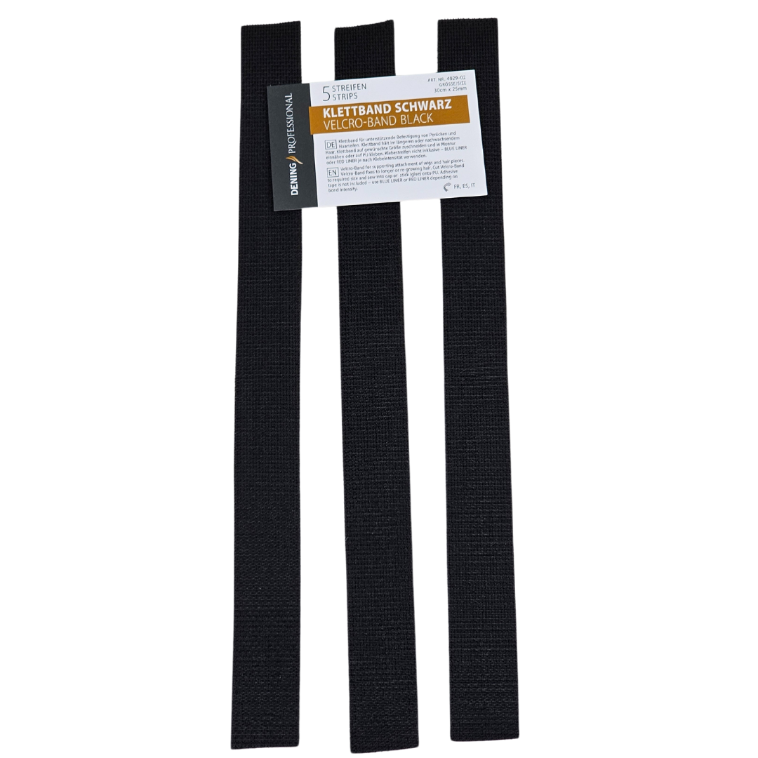 Spezial Klettband zum Einnähen - schwarz - 2,5 cm x 30 cm
